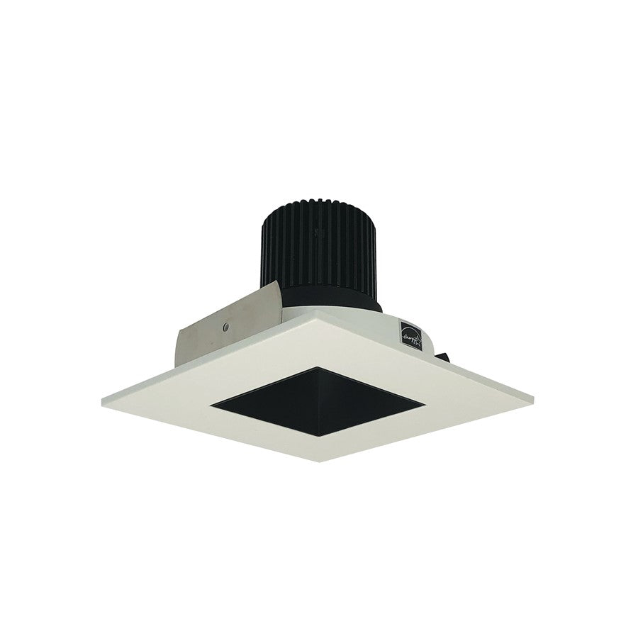 Nora 4" Iolite LED Sq Rfl/Sq Ap, 10°, 3000K, Blk Rfl/Wh Flg - NIO-4SNDSQ30QBW