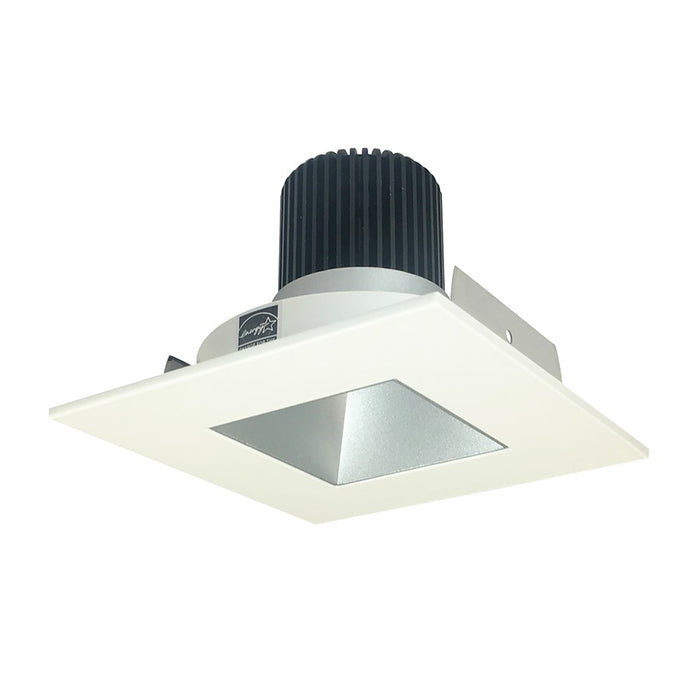 Nora 4" Iolite LED Sq Rfl/Sq, 4000K 1000lm Haze Rfl/Wh Flg - NIO-4SNDSQ40XHW-10