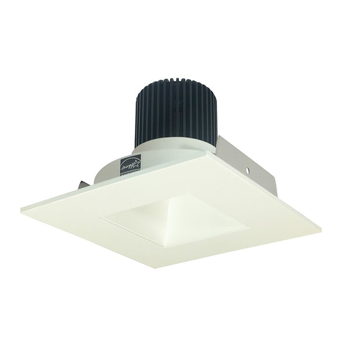 Nora 4" Iolite LED Sq Rfl/Sq Ap, Wht, 5000K, Wh Rfl/Wh Flg - NIO-4SNDSQ50XWW