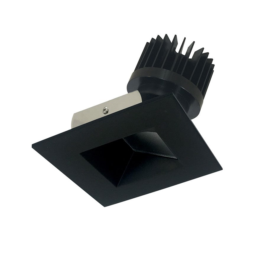 Nora 4" Iolite LED Sq Wall, 3500K 1500-2000lm Blk Rfl/Blk Flg - NIO-4SW35XBB-HL