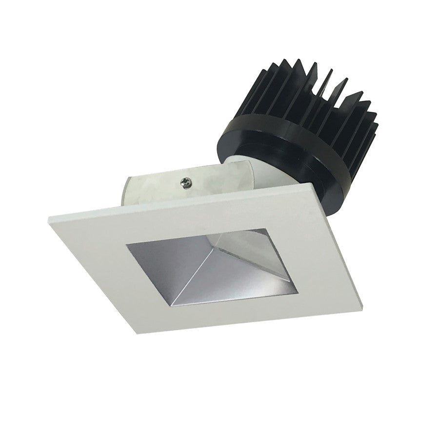 Nora 4" Iolite LED Sq Wall, 3500K 1500-2000lm Haze Rfl/Wh Flg - NIO-4SW35XHW-HL