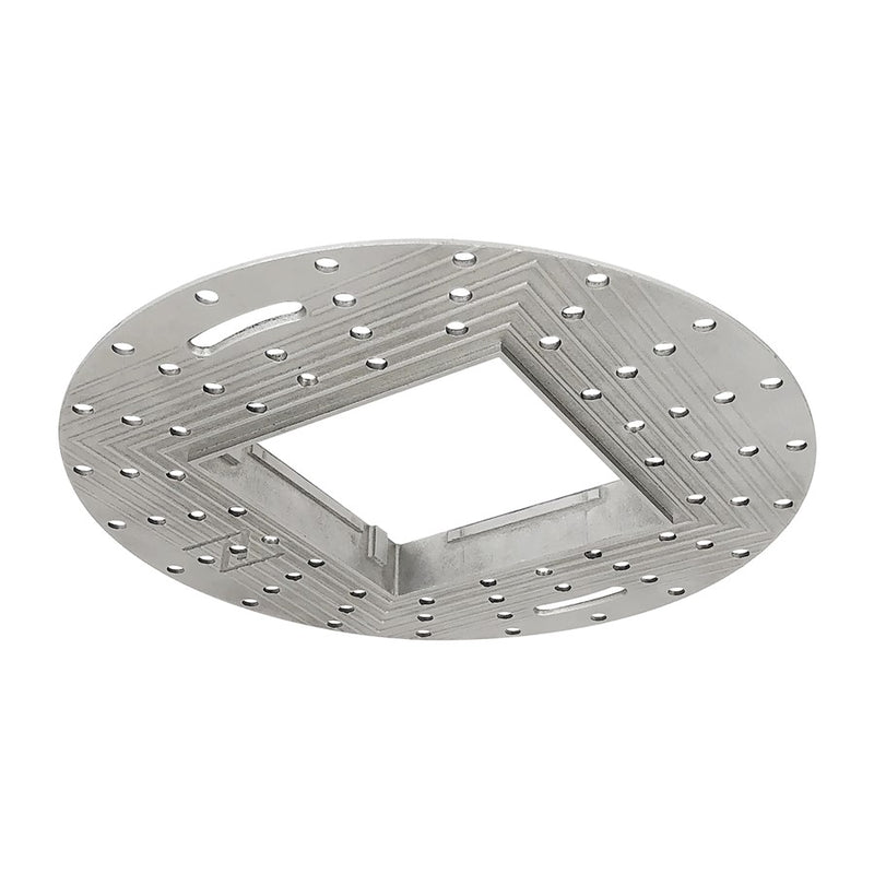 Nora 4" Square Trimless Mud Ring For 4" Iolite Plus, White - NIO-TLMR-4PS