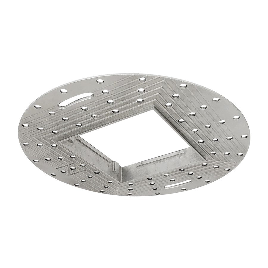 Nora 4" Square Trimless Mud Ring For 4" Iolite Plus, White - NIO-TLMR-4PS