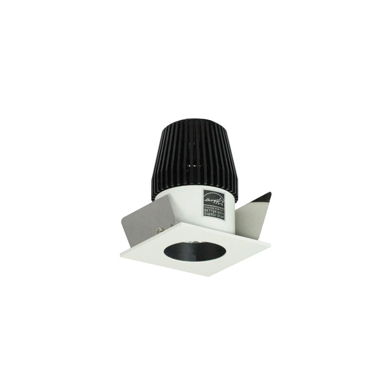 Nora 1" Iolite LED BWF Sq Rfl/Rnd, 3000K, Blk Rfl/Wh Flg - NIOB-1SNG30XBW