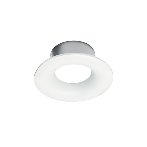 Nora Lighting 1" Iolite Can-Less Round Bullnose Trim, Matte White - NIOC-1RNBMPW