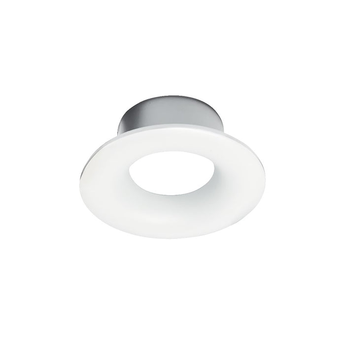Nora Lighting 1" Iolite Can-Less Round Bullnose Trim, Matte White - NIOC-1RNBMPW
