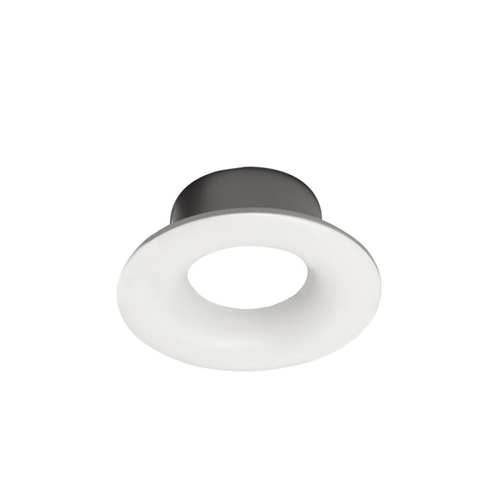Nora Lighting 1" Iolite Can-Less Round Bullnose Trim, White - NIOC-1RNBWW