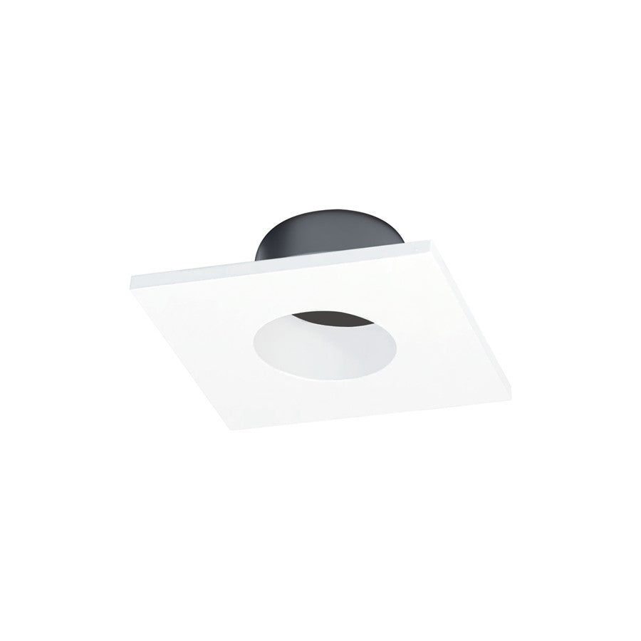 Nora Lighting 1" Iolite Can-Less Square Downlight Trim, Matte WH - NIOC-1SNGMPW