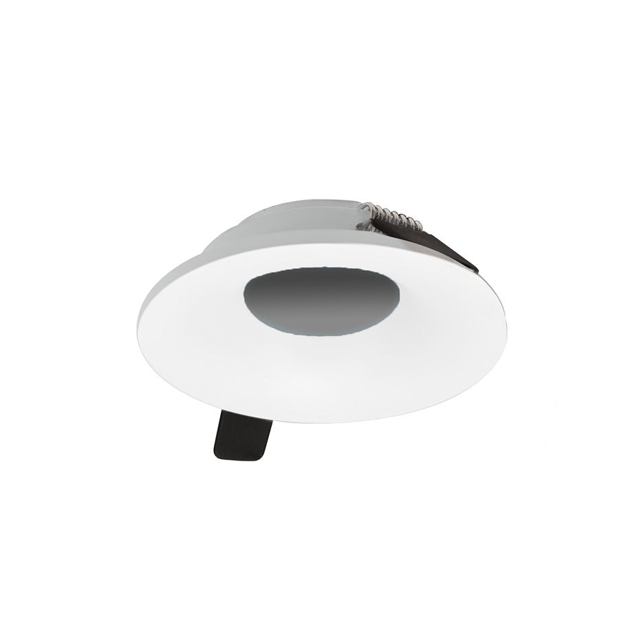 Nora Lighting 2" Iolite Can-Less Round Bullnose Trim, Matte White - NIOC-2RNBMPW