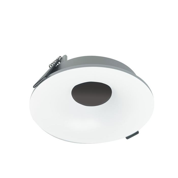 Nora Lighting 4" Iolite Can-Less Round Bullnose Trim, Matte White - NIOC-4RNBMPW
