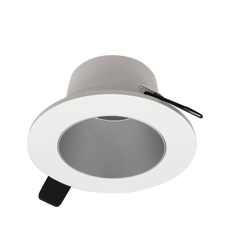 Nora 4" Iolite Can-Less RD Downlight Trim, Haze Reflect/WH FL - NIOC-4RNDCHW