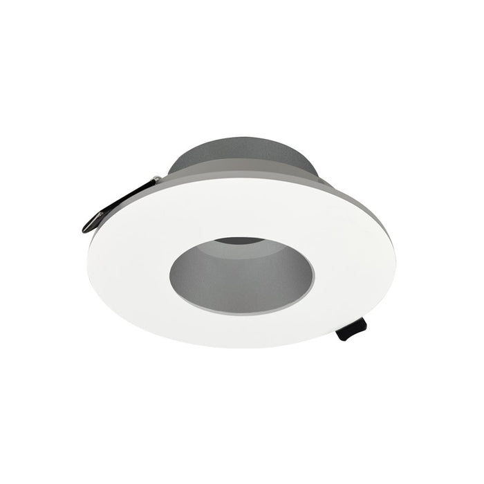 Nora 4" Iolite Can-Less RD Pinhole Trim, Haze Pinhole/WH Flange - NIOC-4RPHHZMPW
