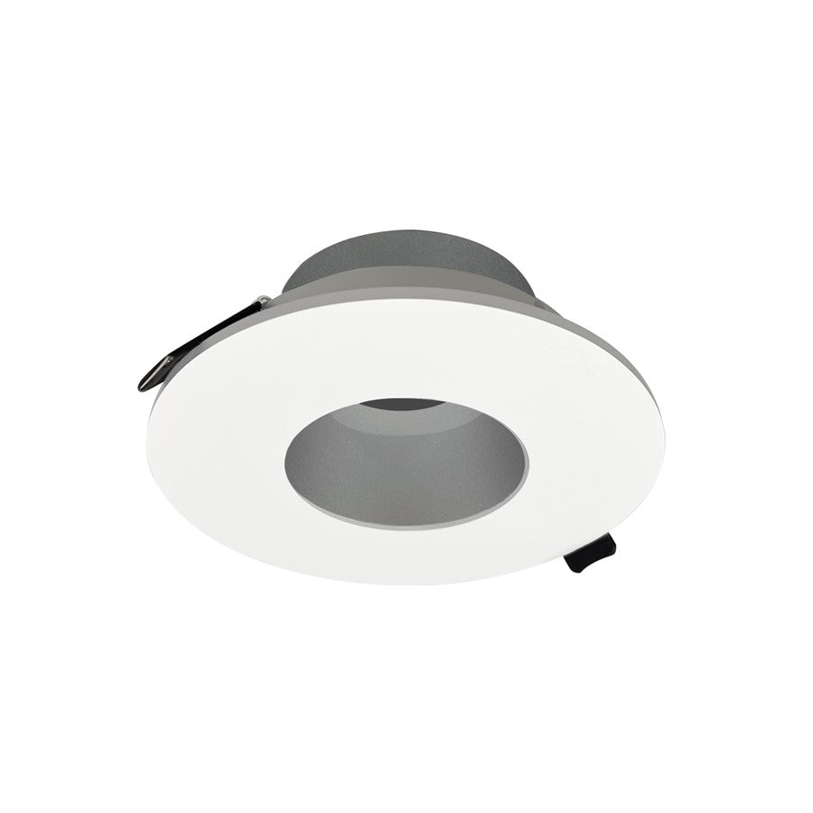 Nora 4" Iolite Can-Less RD Pinhole Trim, Haze Pinhole/WH Flange - NIOC-4RPHHZMPW
