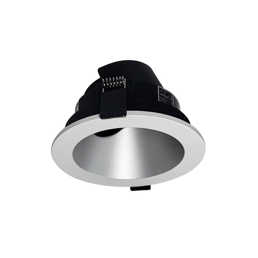 Nora 4" Iolite Can-Less Slot Trim, Haze Reflector/White Flange - NIOC-4RSLAHZMPW
