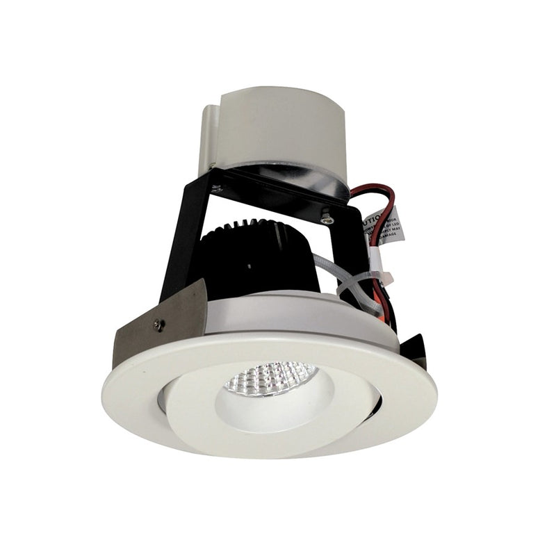 Nora 4" Iolite LED Rd Gimbal Retrofit, 1000Lm/12W/2700K, WH - NIR-4RG27XWW-10