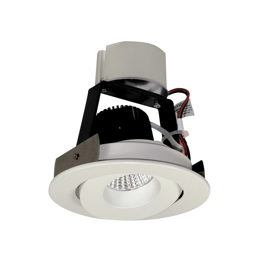 Nora 4" Iolite LED Rd Gimbal Retrofit, 1000Lm/12W/2700K, WH - NIR-4RG27XWW-10