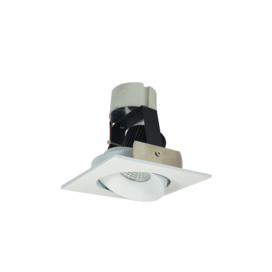 Nora 4" Iolite LED Sq Adj Cone, Wht Rfl/Flg, 3000K, MPW - NIR-4SC30XMPW-10