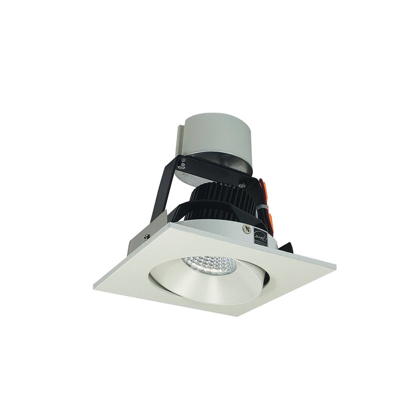 Nora 4" Iolite LED Sq Adj Cone, Wht, 3000K, Wh Rfl/Wh Flg - NIR-4SC30XWW-10