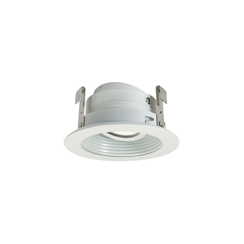 Nora Lighting 3" Stepped Baffle/Metal Ring, White/White - NL-3310WW