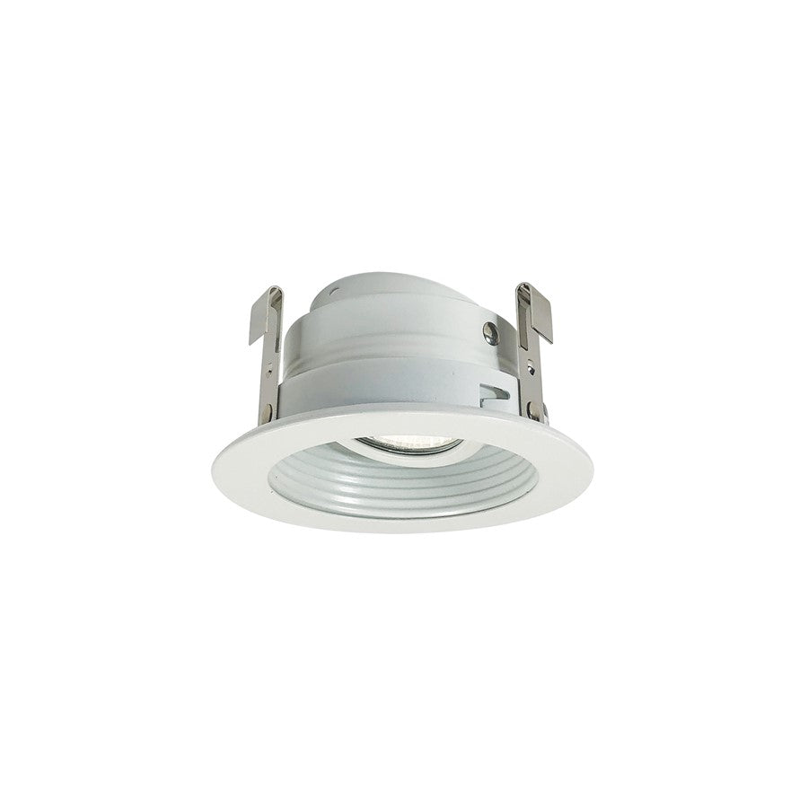 Nora Lighting 3" Stepped Baffle/Metal Ring, White/White - NL-3310WW