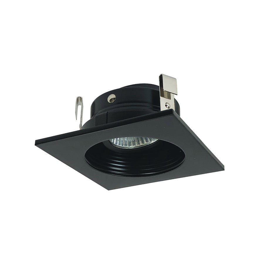 Nora Lighting 3" Square Round , Baffle/Flange, Black - NL-3410BB