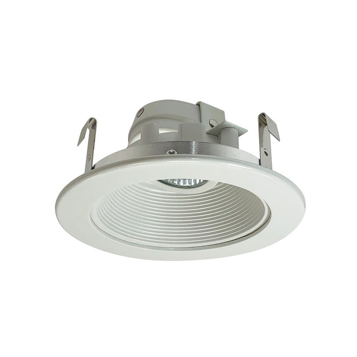 Nora Lighting 4", Lv Phenolic Stepp Baf, White - NL-410P
