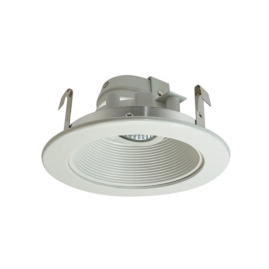 Nora Lighting 4", Lv Phenolic Stepp Baf, White - NL-410P