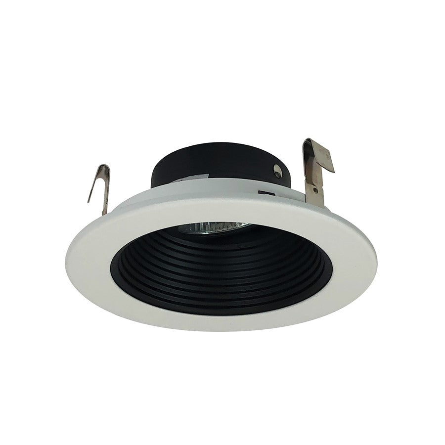Nora Lighting 4", Lv, Blk Step Baf, White Ring - NL-411