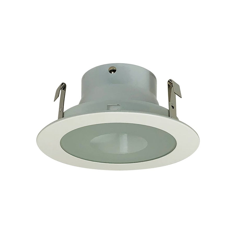 Nora Lighting 4",LV FLAT FRST, CLR CTR, WHT, - NL-427W