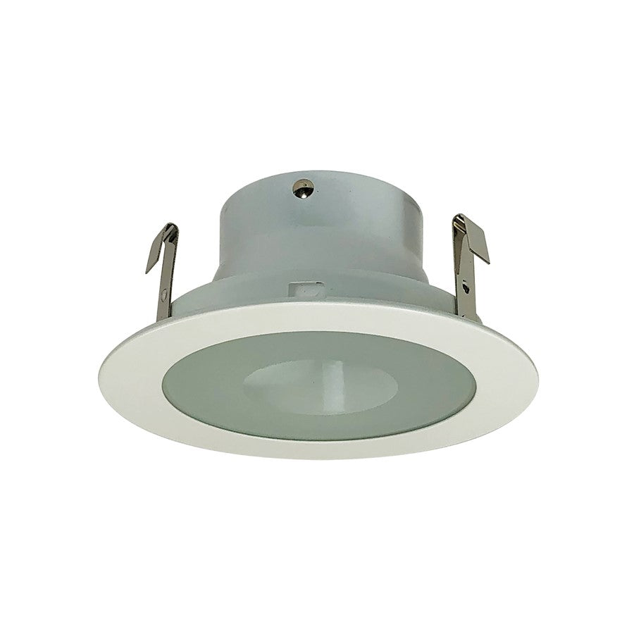 Nora Lighting 4",LV FLAT FRST, CLR CTR, WHT, - NL-427W