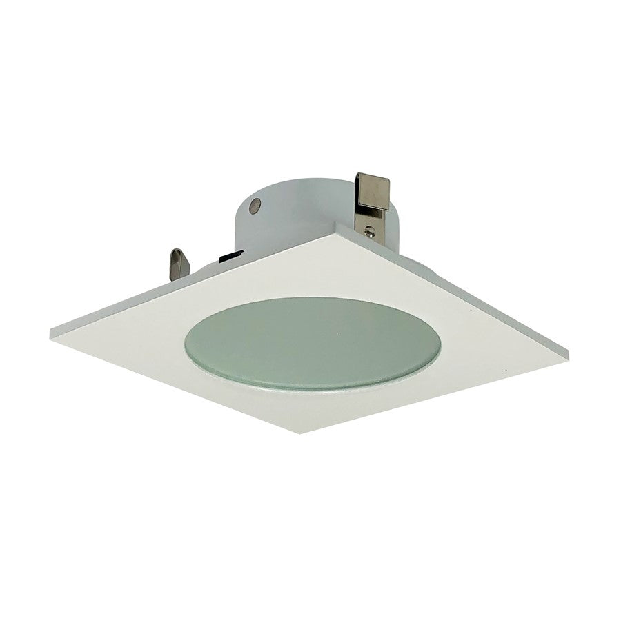 Nora Lighting 4" Flat Frost Lens, Sq Trm Wht - NL-4826W