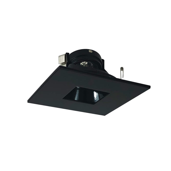 Nora Lighting 4"Sq W/2"Sq Hole, Adj, Blk Ref, B - NL-4855BB