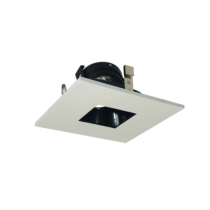 Nora Lighting 4"Sq W/2"Sq Hole, Adj, Blk Ref, W - NL-4855BW
