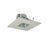 Nora Lighting 4"Sq W/2"Sq Hole, Adj, Wh Ref, Wh Sqtrim - NL-4855WW