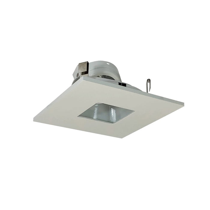 Nora Lighting 4"Sq W/2"Sq Hole, Adj, Wh Ref, Wh Sqtrim - NL-4855WW