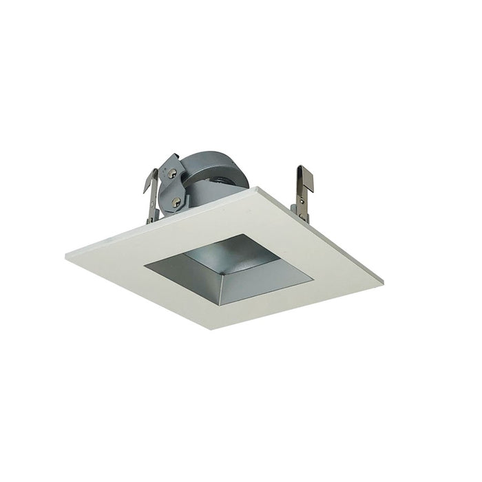 Nora Lighting 4"Square Trim Regress, Adj, Hz Ref, Wh - NL-4857HZHZW
