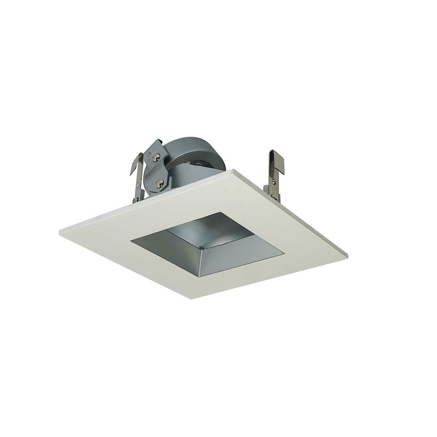 Nora Lighting 4"Square Trim Regress, Adj, Hz Ref, Wh - NL-4857HZHZW