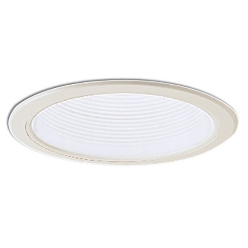 Nora 6" Stepped Baffle Trim/Plastic Ring, White/White - NL-610W