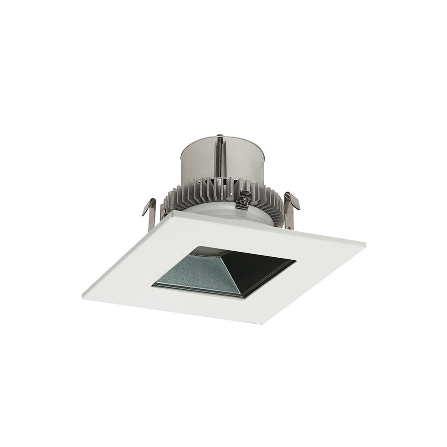 Nora 4" CC SQ Retro Ref/Aper, 12W/4000K, Pewter/WH FL - NLCBC2-45640PW-10