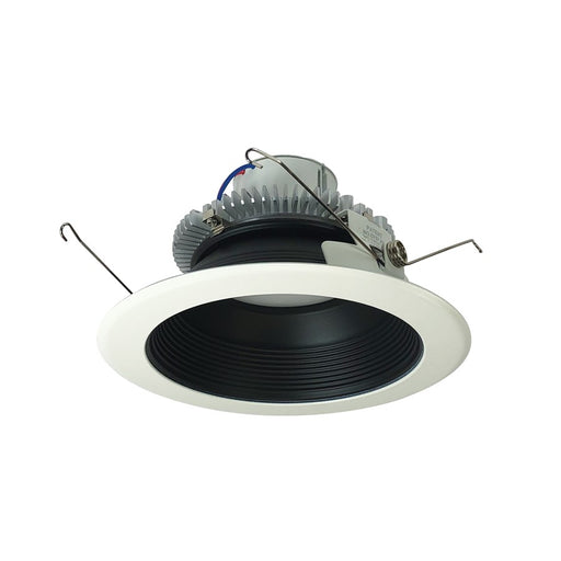 Nora 6" Cobalt Click RD Retro Baffle, 12W/3000K, BK/WH FL - NLCBC2-65230BW-10
