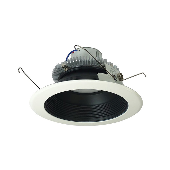 Nora 6" Cobalt Click RD Retro Baffle, 12W/3000K, BK/WH FL - NLCBC2-65230BW-10
