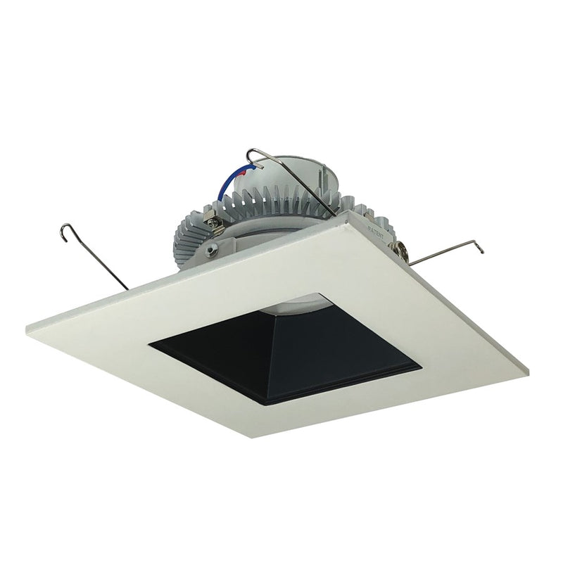 Nora 6" Cobalt Click Sq Retro Rfl/Sq, 3500K 1000lm Blk/Wht - NLCBC2-65635BW-10