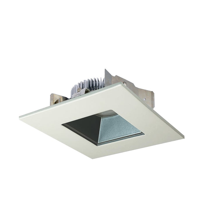 Nora 4" Cobalt Shlw High Lmn LED Trim, 3500K, Pewter/Wht - NLCBS-4568535PW