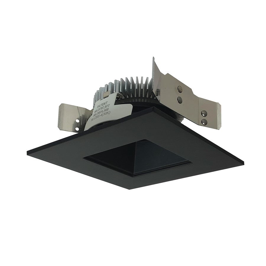 Nora 4" Cobalt Shlw High Lmn LED Trim, Sq/Sq, 4000K, Blk - NLCBS-4568540BB