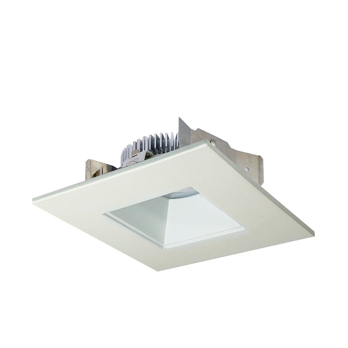 Nora 4" Cobalt Shlw High Lmn LED Trim, Sq/Sq, 4000K, Wht - NLCBS-4568540WW