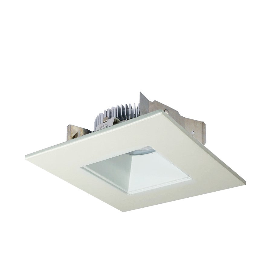 Nora 4" Cobalt Shlw High Lmn LED Trim, Sq/Sq, 4000K, Wht - NLCBS-4568540WW