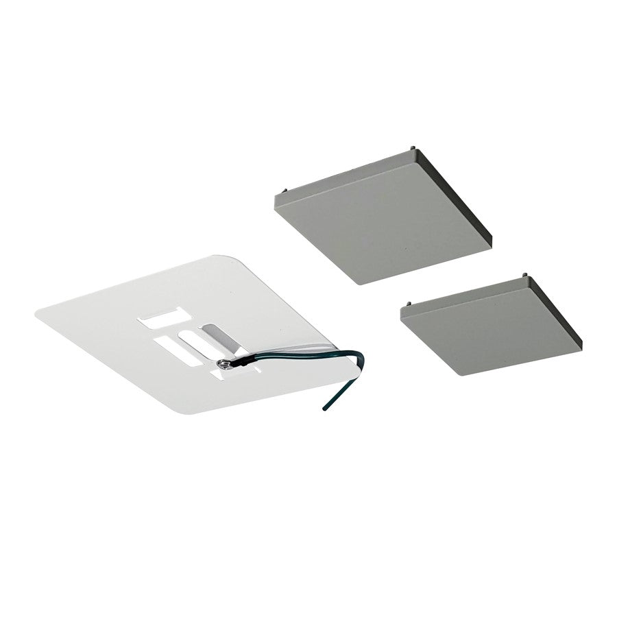 Nora Srf Mt Kit for L-Line Direct, Wht/Alum Caps, Alum - NLIN-JBCA