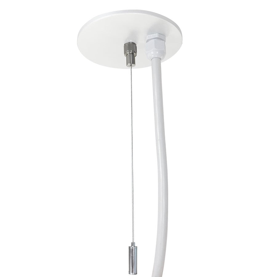 Nora 20' Pend/Power Mtg Kit for L-Line Direct, Wht - NLIN-PCCW-20