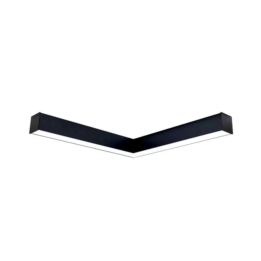 Nora "L" Shaped L-Line LED Direct Lin/Selectable Wattage/CCT/BK - NLINSW-L334B