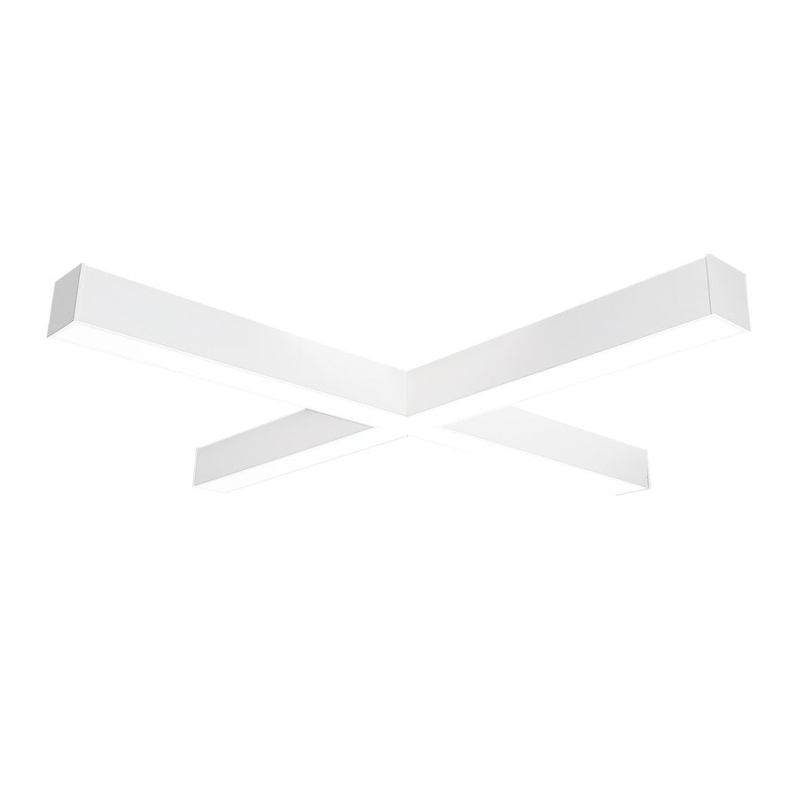Nora "X" Shaped L-Line LED Direct Lin/Selectable Wattage/CCT/WH - NLINSW-X334W